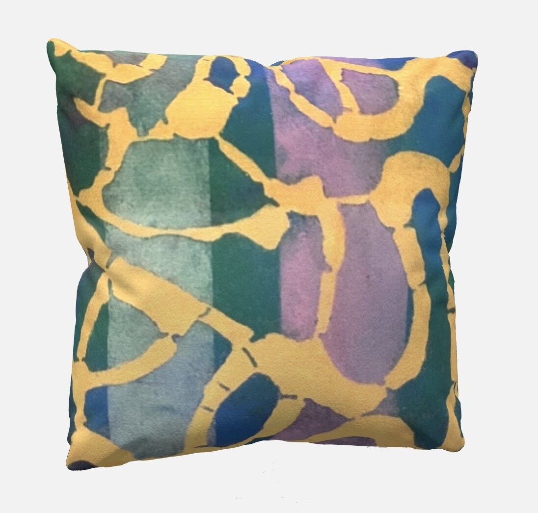 “Northern Lights”- Custom 16&quot; Linen Throw Pillow