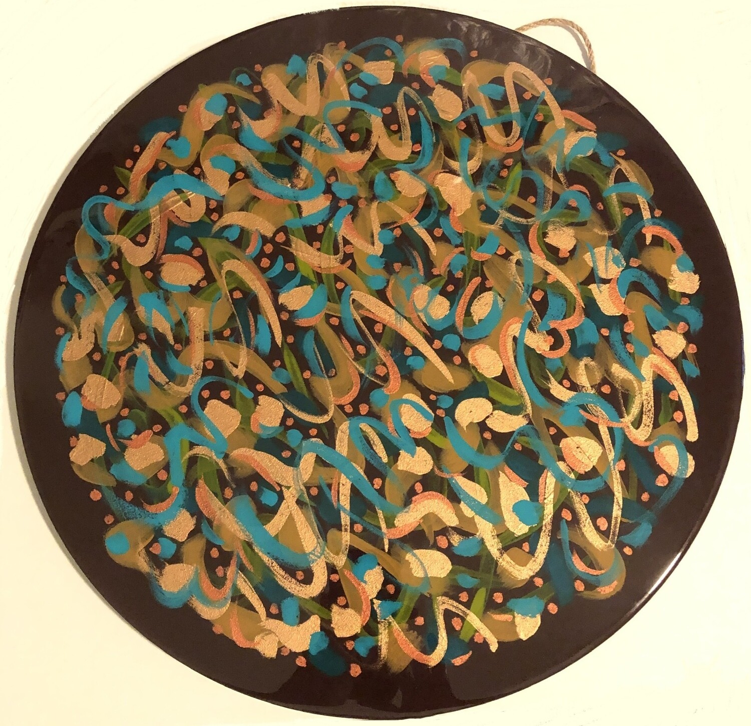 “Arabian Nights” Hand Painted Wood Serving Board/Platter