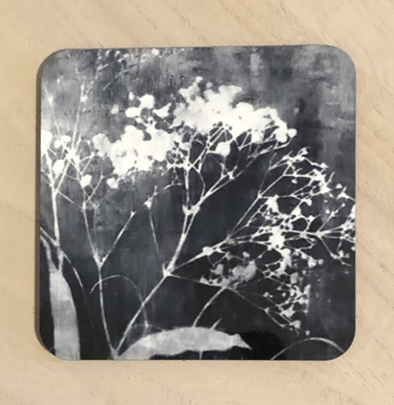 “Black &amp; White Sunprints” - Set of Four Coasters