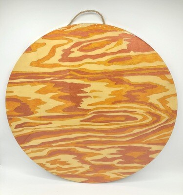 “Copper Woodgrain” - Hand Painted Wood Serving Board/Platter