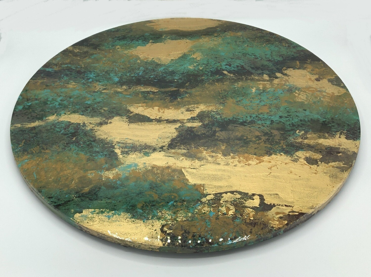“Gilded Patina” Hand Painted Wood Serving Board/Platter