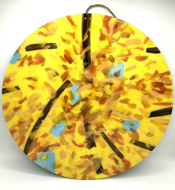 “Patches of Blue Sky” - Hand Painted Wood Serving Board/Platter