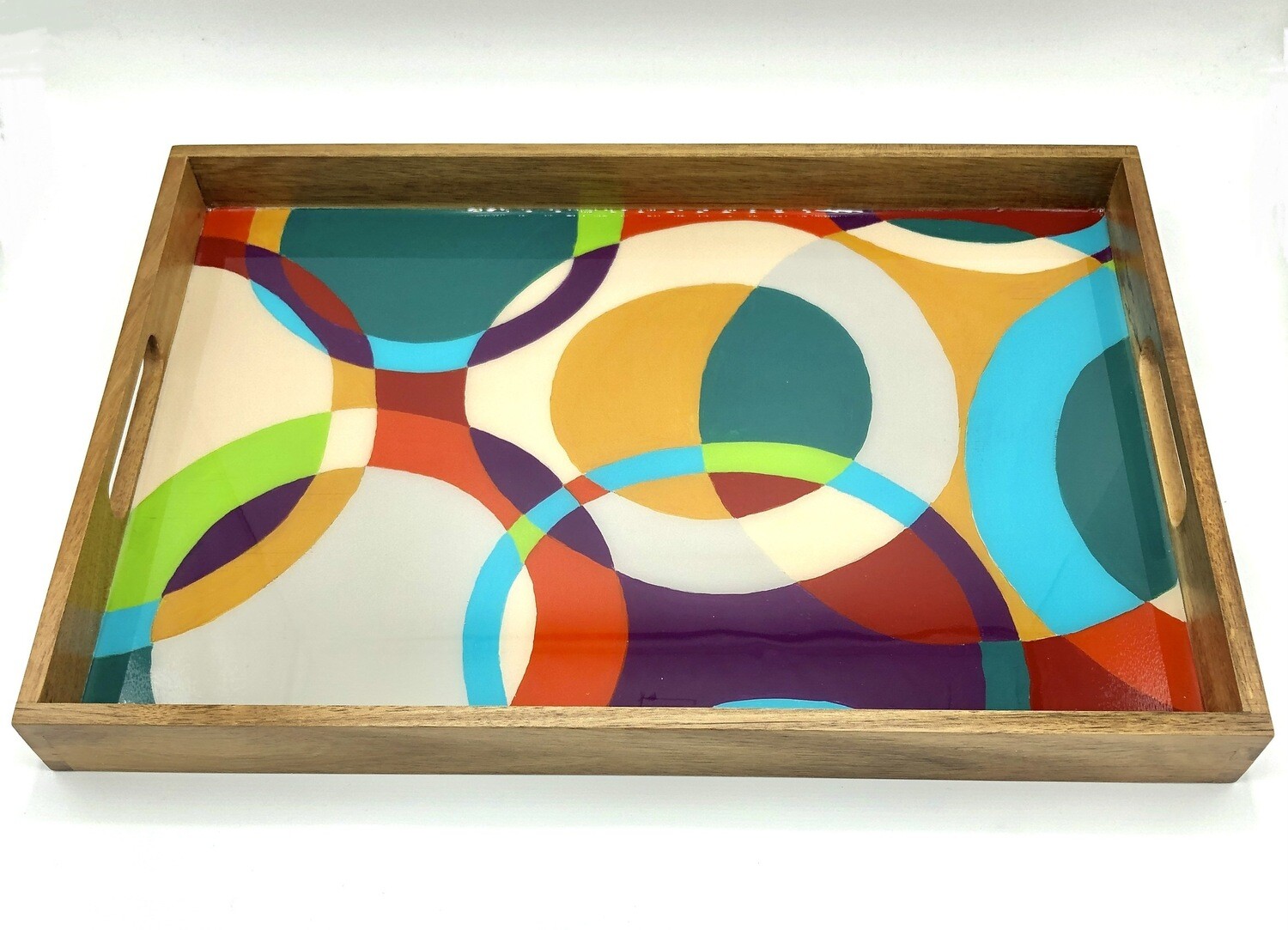 “A Ring Toss” Hand Painted Serving Tray