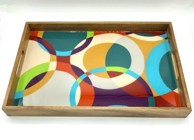 “A Ring Toss” Hand Painted Serving Tray