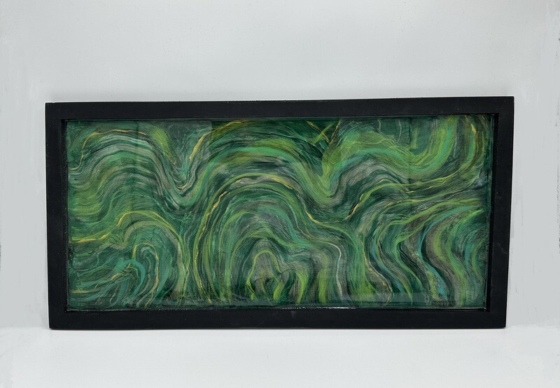 “Flow” Hand Painted Plaque/Serving Tray
