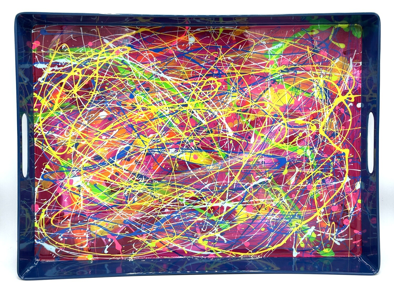 “Galaxy” - Hand Painted Serving Tray