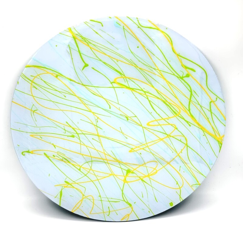 “Calm Seas”- Hand Painted Wood Serving Platter/Lazy Susan