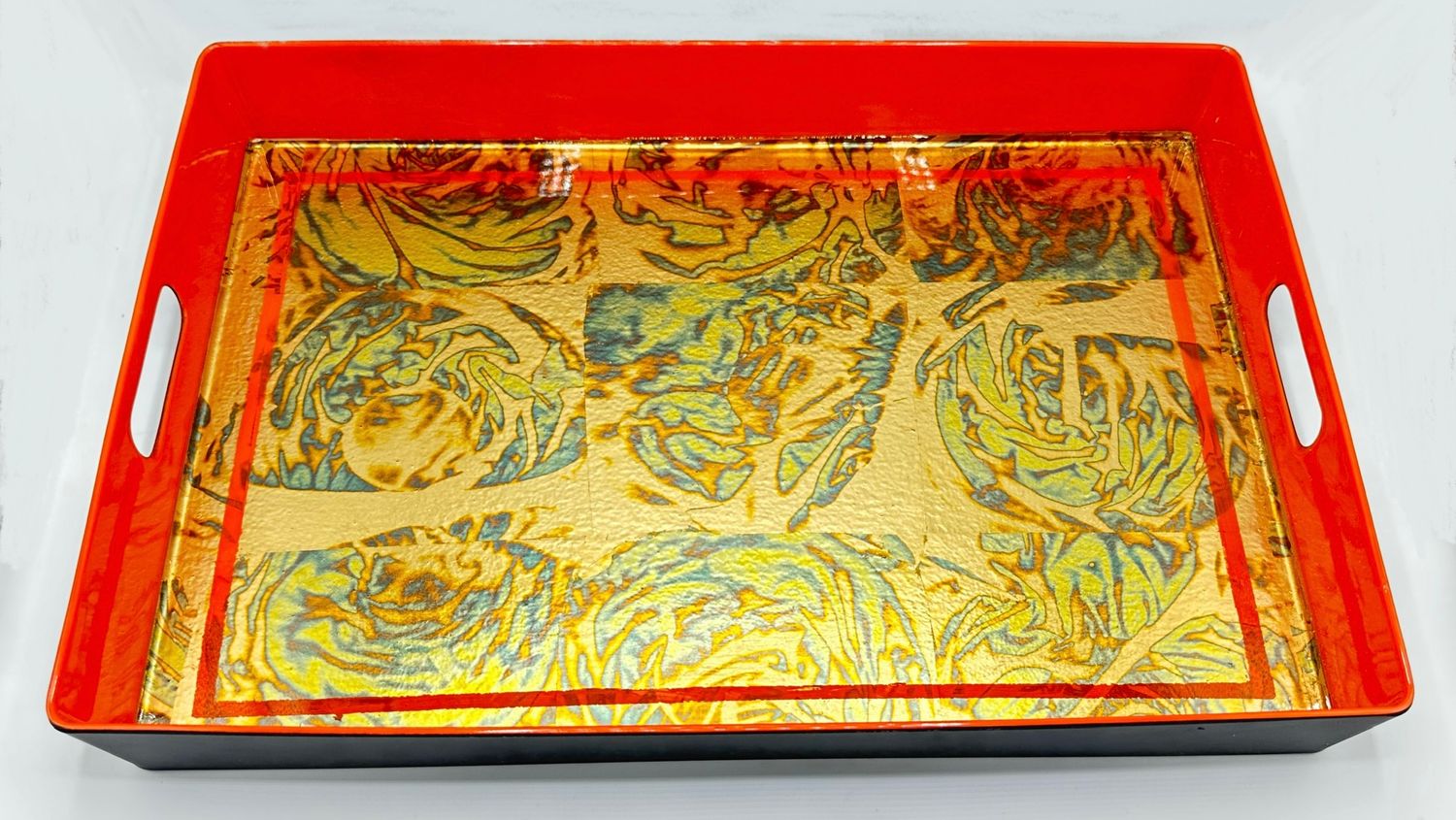 “Golden Glow” - Hand Painted Serving Tray