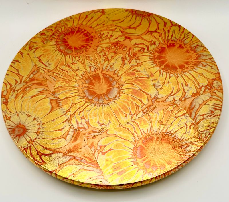 “Gold Blossoms” Lazy Susan