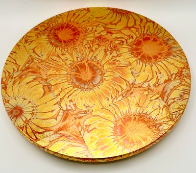 “Gold Blossoms” Lazy Susan