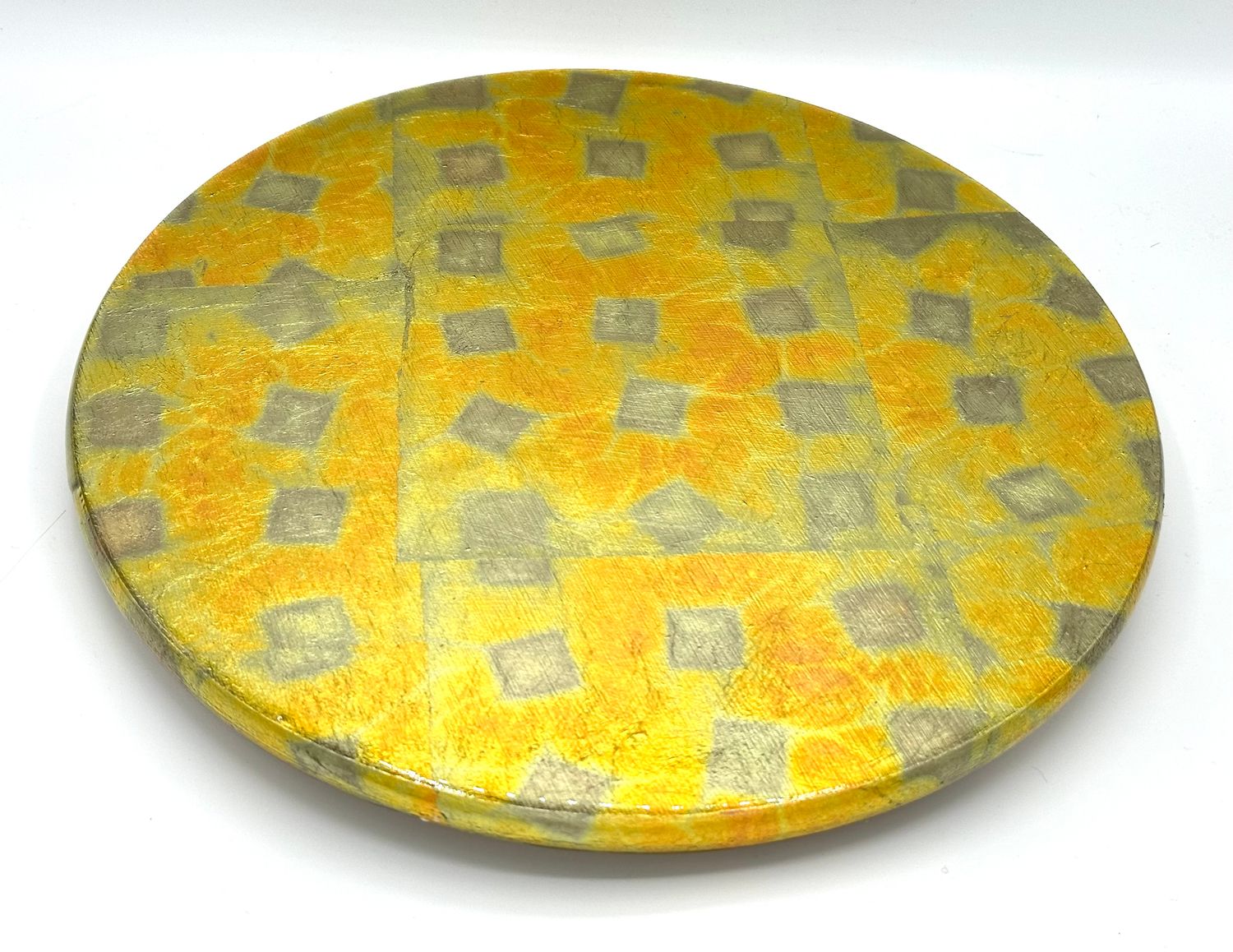 “Golden Glowing Grid” Lazy Susan