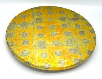 “Golden Glowing Grid” Lazy Susan