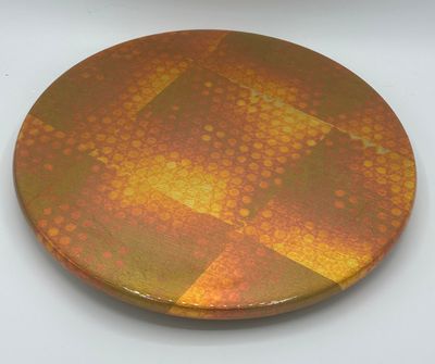 “Golden Square Bubbles” Lazy Susan