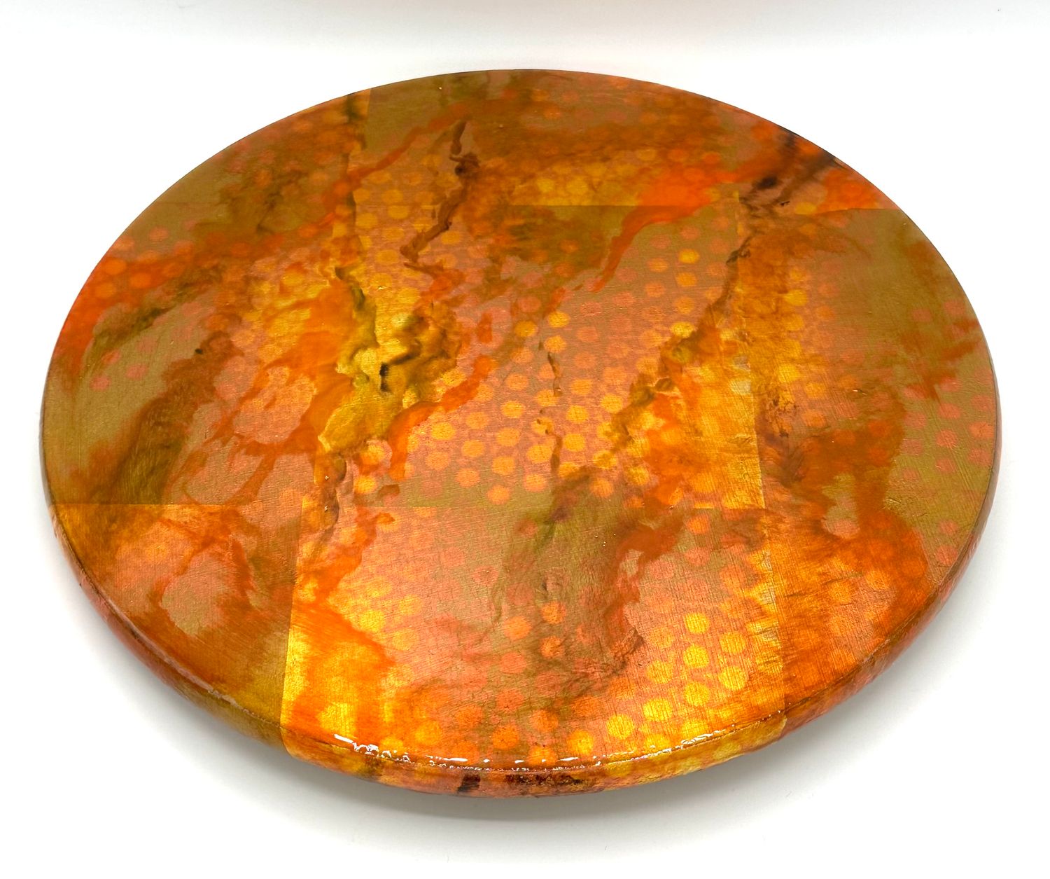 “Golden Square Marblized Bubbles” Lazy Susan