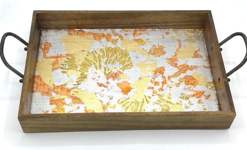 “Lucy in the Sky” - Hand Painted/Gilded Wood Tray