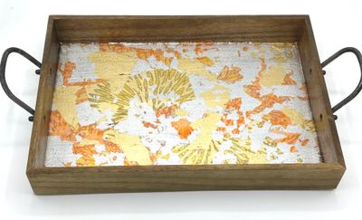 “Lucy in the Sky” - Hand Painted/Gilded Wood Tray