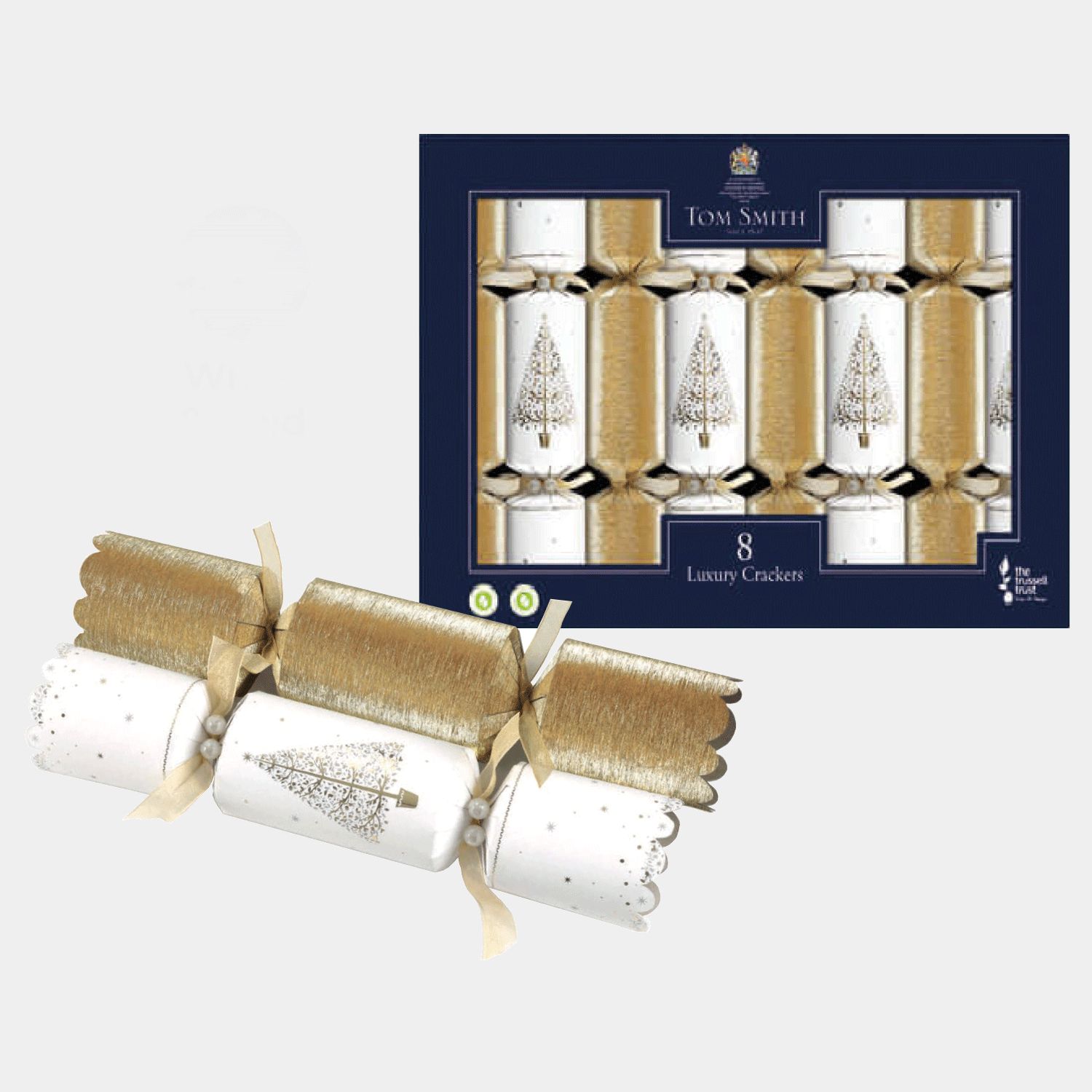 White &amp; Gold Luxury 8 Pack