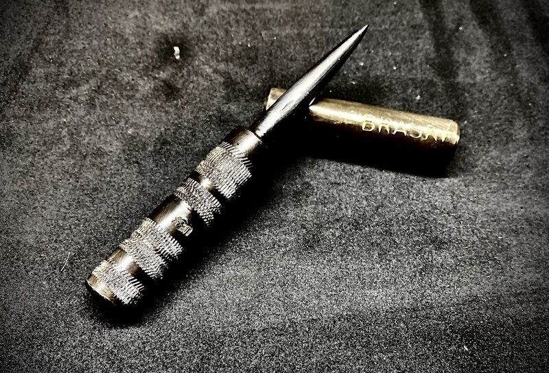 Ice Pick with knurled handle and cap