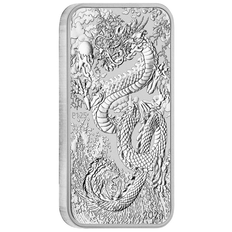 Perth Mint 2024 1oz Rectangular silver Dragon (Capsuled)