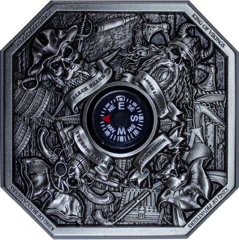 Komsco 2024 2oz Silver Antiqued Kings of Pirates