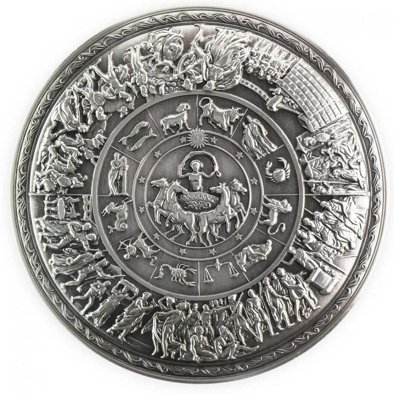 Komsco 2023 ½oz Silver antiqued Achilles Shield