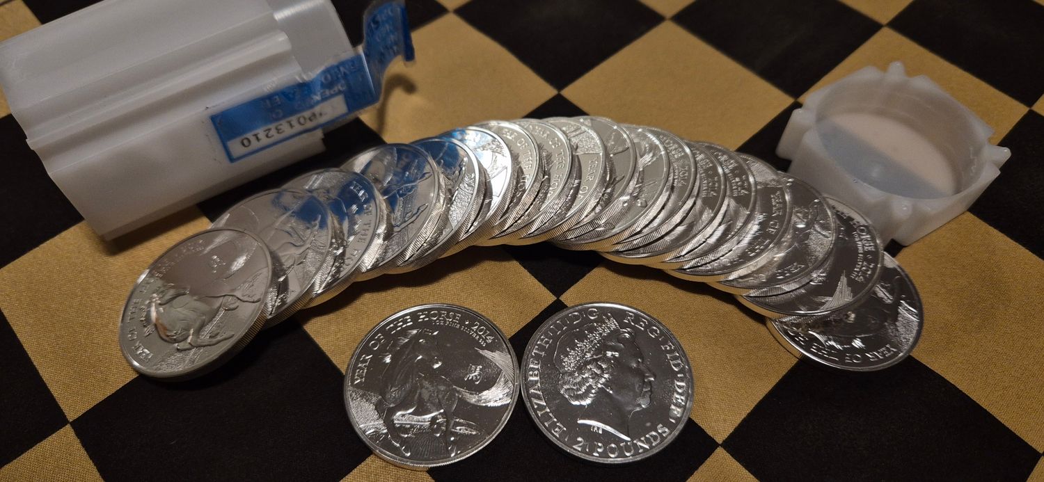 Tube (20x) Royal Mint 2014 1oz silver Year of the Horse