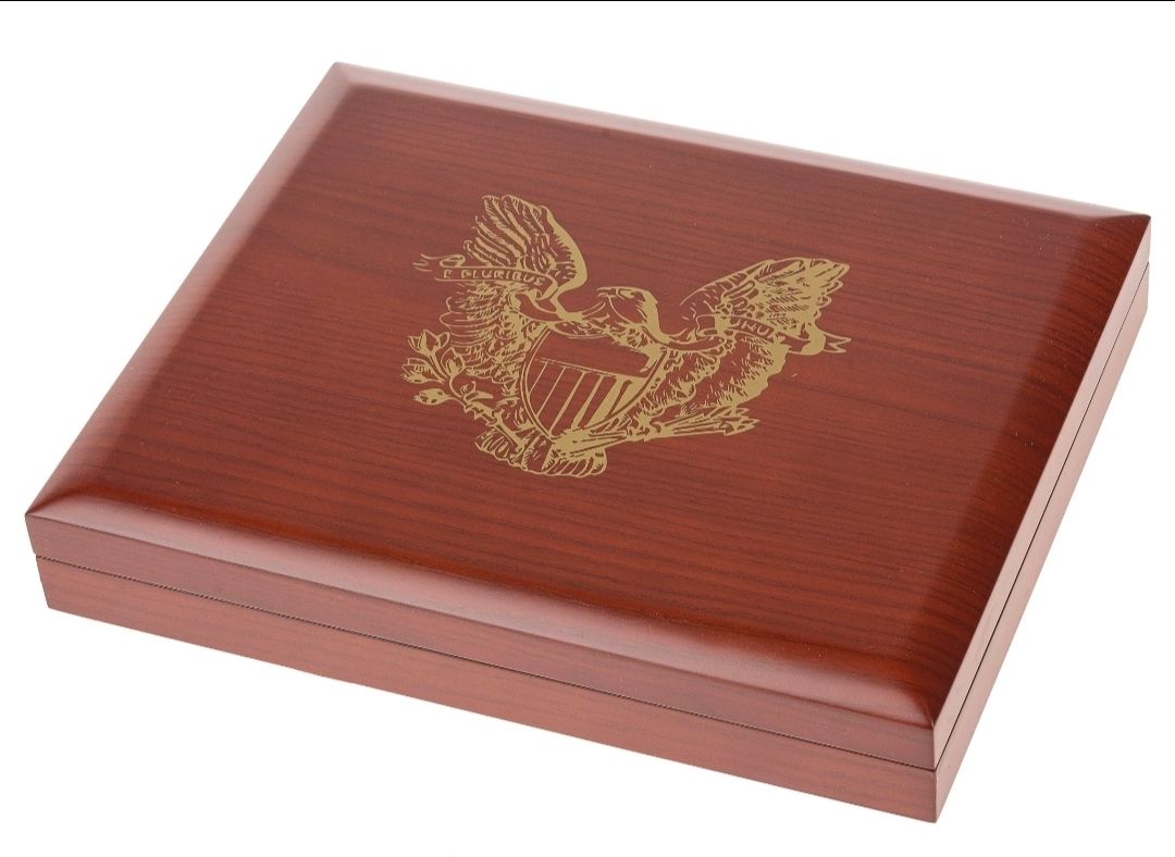 American Eagle hardwood case 24 x 1oz in capsules (45mm slots)