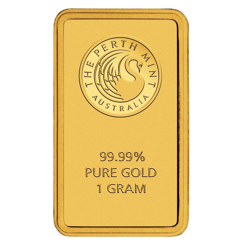 Perth Mint 1g Swan gold bar