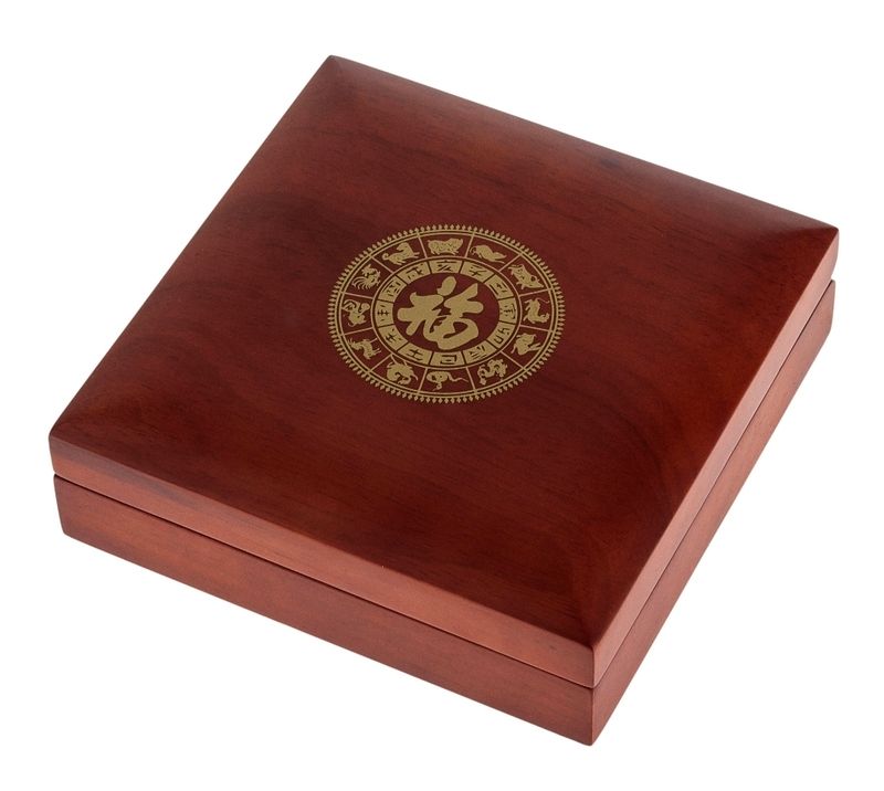 Perth Mint Lunar Series II/III silver 1kg hardwood case
