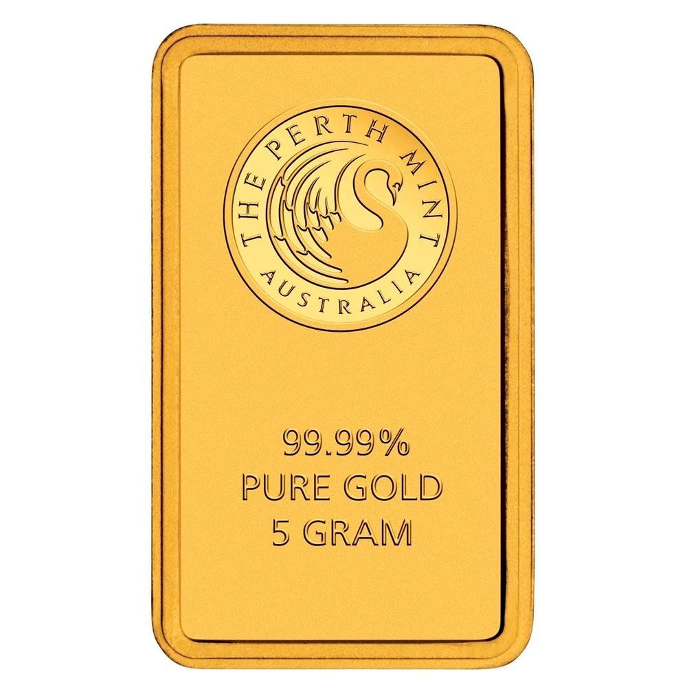Perth Mint 5g Swan gold bar