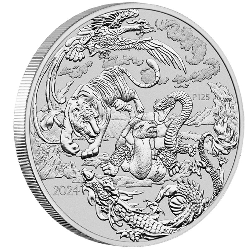 Chinese Myths and Legends 2024 Four Guardians 1oz Silver BU Coin