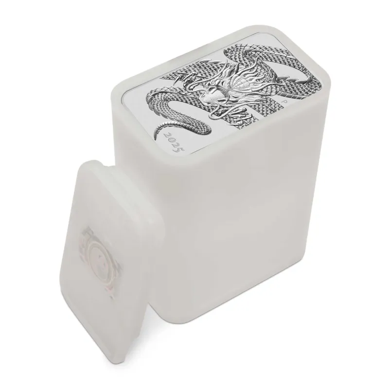 Tube of 20x 1oz Perth Mint 2025 1oz Rectangular silver Dragons ($203.35/oz)