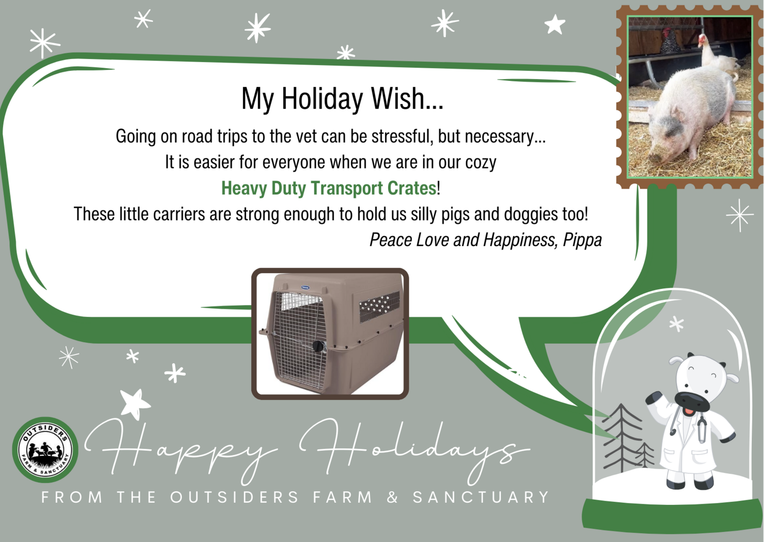 Holiday Wish for Pippa Transport Crate (Donation)