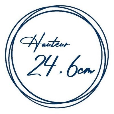 Hauteur de 24,6cm