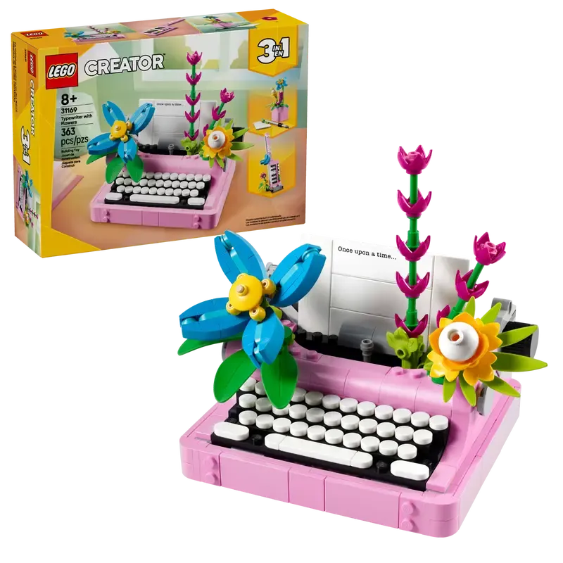 LEGO Schreibmaschine mit Blumen 31169