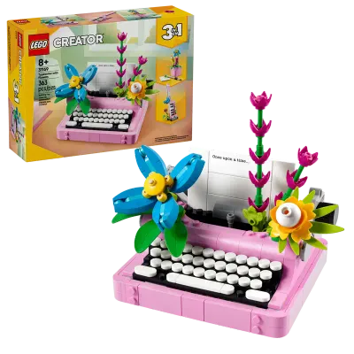 LEGO Schreibmaschine mit Blumen 31169