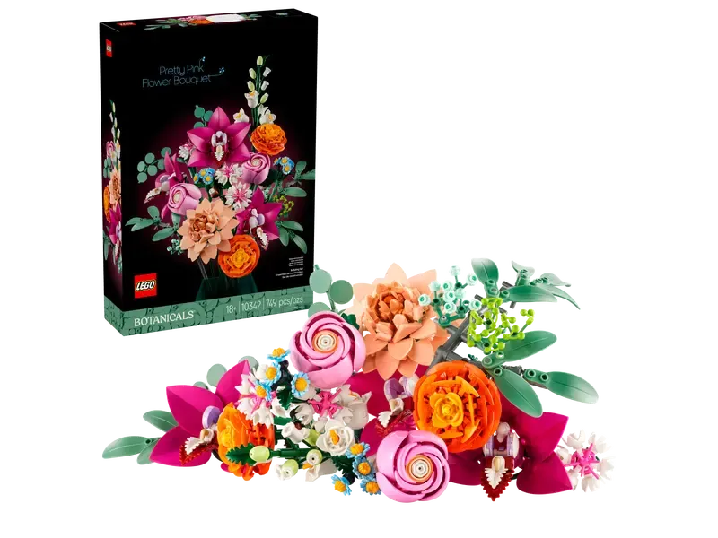 LEGO Schöner Rosafarbener Blumenstrauß 10342