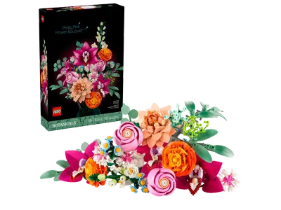 LEGO Schöner Rosafarbener Blumenstrauß 10342