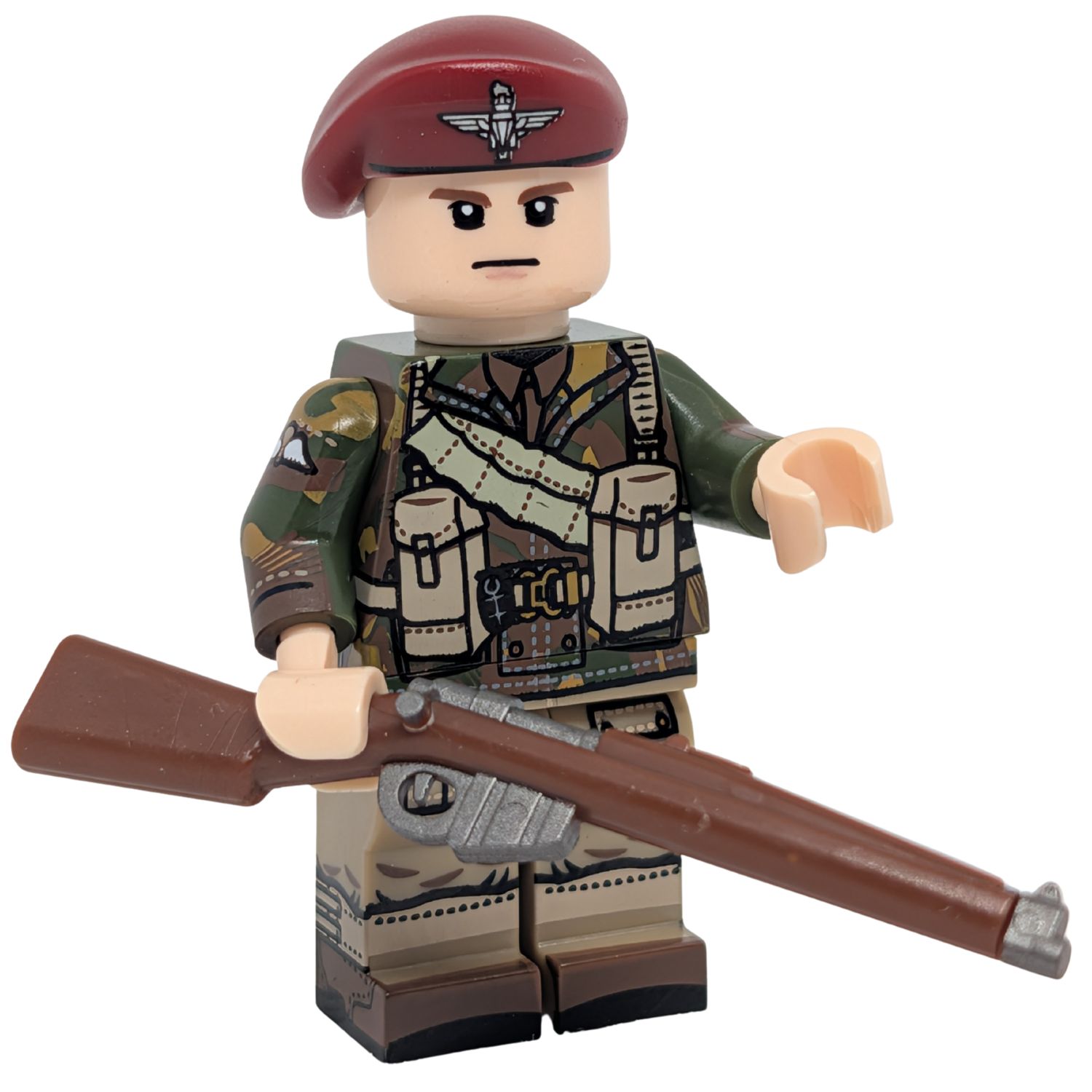 British Paratrooper with Camo Jacket – Custom Minifigure