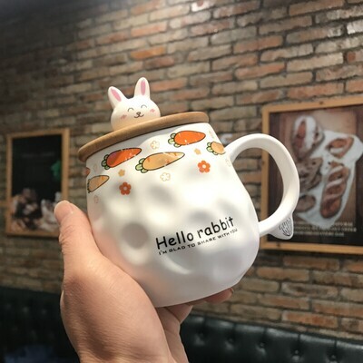 Ly gốm sứ thỏ con 400ml