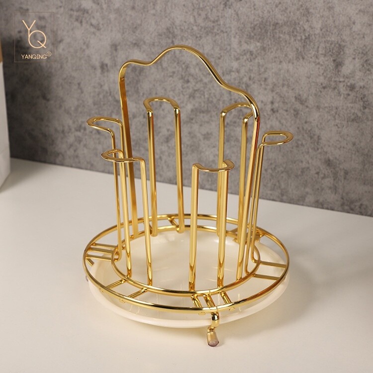 Modern Round Cup Drying Rack with Handle