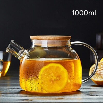 Bình Trà Thủy Tinh Cao Cấp Chịu Nhiệt Dung Tích Lớn 1000ml