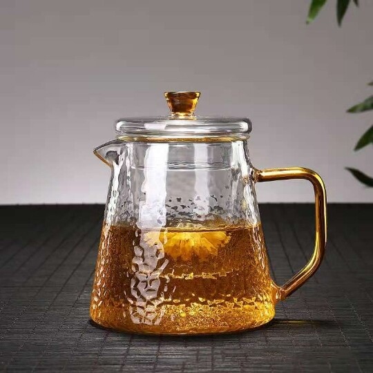Bình thủy tinh pha trà thảo mộc vân dập 600ml và ly 100ml (BÁN LẺ), Loại: 1 Bình 600ml
