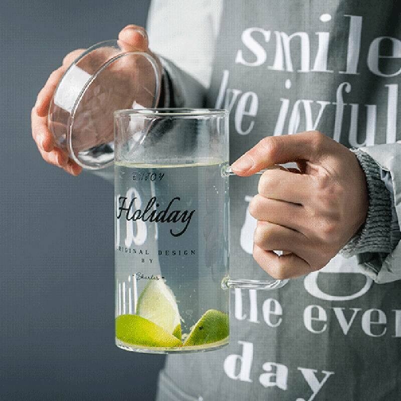 700ml High-Quality Tall Glass Cup, Loại: Ly Có Nắp