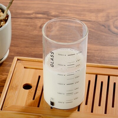 Ly Thủy Tinh Pha Sữa 300ml có Vạch Chia Định Lượng