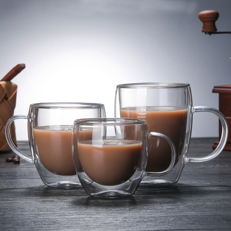 Insulated Glass Water Cup 150ml, 250ml, 350ml
