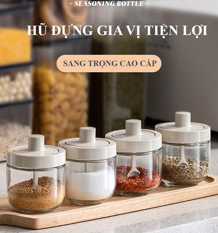 Moisture-Proof Glass Spice Jar 300ml