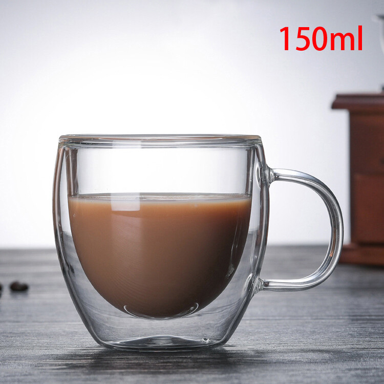 Insulated Glass Water Cup 150ml, 250ml, 350ml, Dung tích: 150ml