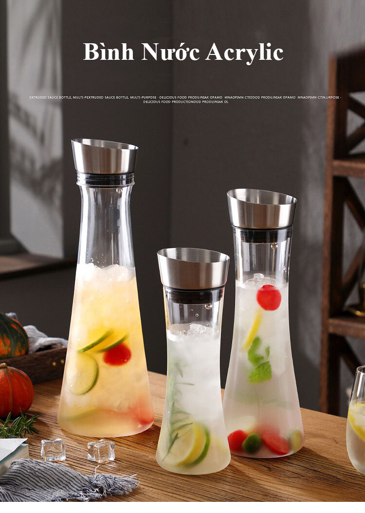 Bình Nhựa Cocktail 800ml,1400ml Kèm Nắp