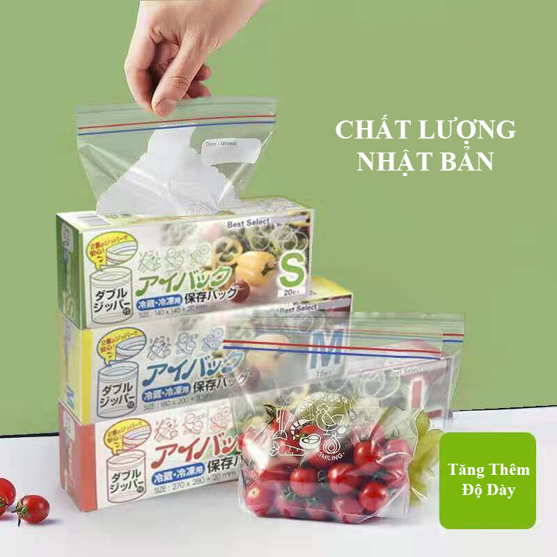 ​Hộp Túi Zip Bảo Quản Thực Phẩm Size S,M,L